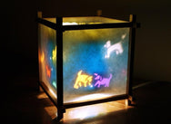 Dogs & Puppies Rotating Kids Bedside Table Lamp by Magic Lamp
