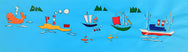 Boat Design Spinning Children’s Nightstand Lamp by Magic Lamp