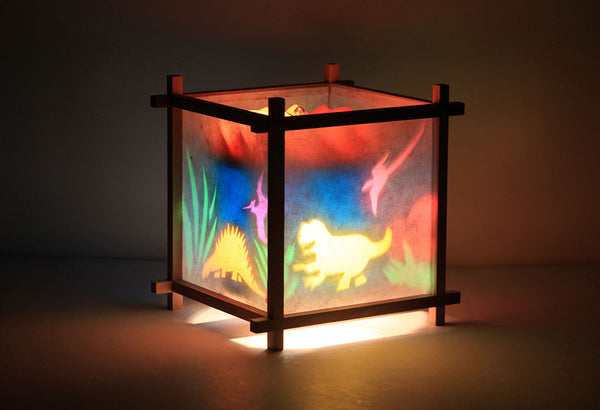 Dinosaurs Rotating Girls Bedside Table Lamp by Magic Lamp