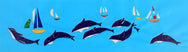Dolphin Pod Design Spinning Children’s Nightstand Lamp by Magic Lamp