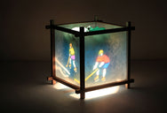 Hockey Rotating Boys Bedside Table Lamp by Magic Lamp