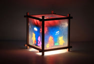 Teddy bears Rotating Girls Bedside Table Lamp by Magic Lamp