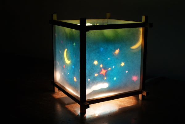 Moon & Star Rotating Kids Bedside Table Lamp by Magic Lamp
