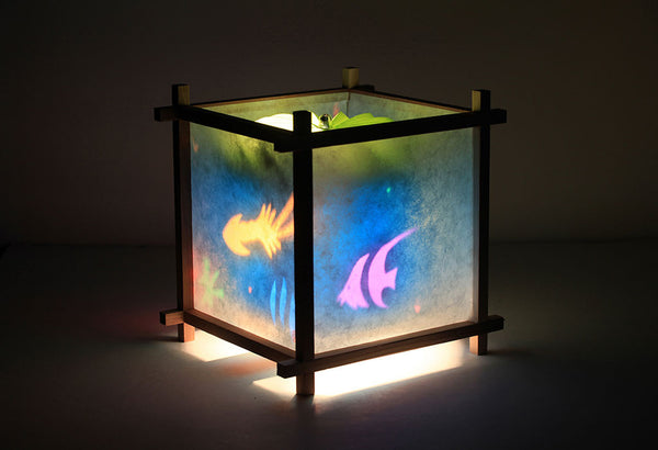 Tropical Aquarium Rotating Girls Bedside Table Lamp by Magic Lamp
